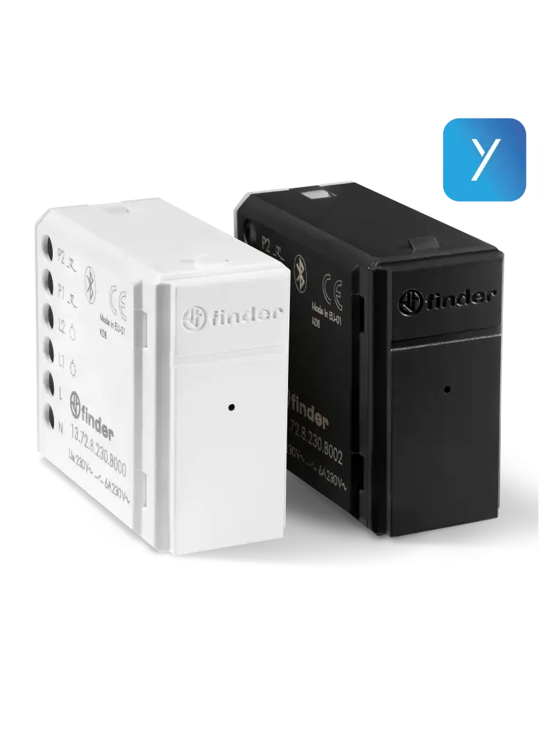 Elektroniczny przekaźnik bistabilny 2 Z; 6A; 110…230V AC; YESLY BLE szary antracyt