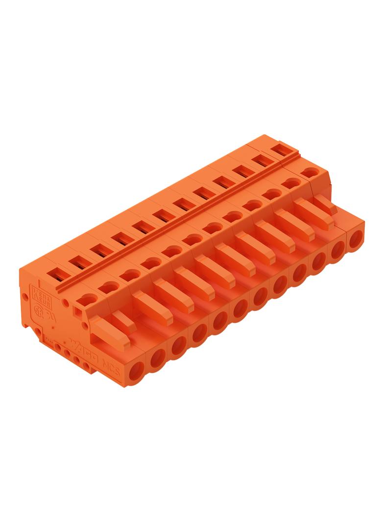 1-przewodowe gniazdo CAGE CLAMP pomarańczowa /25szt./ 231-312/102-000 WAGO