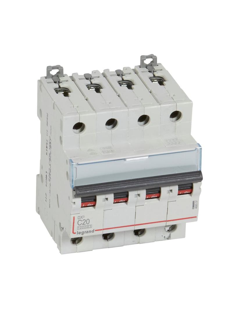 WYŁĄCZNIK NADPRĄDOWY S 314 4P C 20A 10000A SERII DX3, Legrand