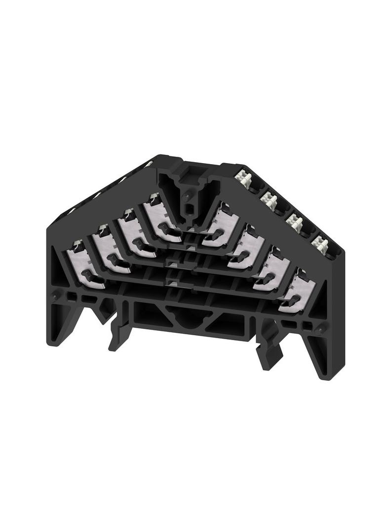 PRV 4 SW 35X7.5 WS Zacisk rozdzielacza krosowego, PUSH IN, 1.5, 250, 10 A, liczba przyłączeń: 16, TS 35 x 7.5, czarny, kolor elementów uruchamiających: biały /20szt./ 1173840000 WEIDMÜLLER