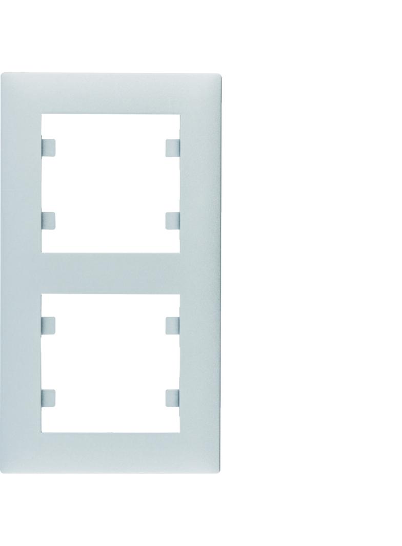 lumina intense Ramka podwójna pionowa srebrna WL5622 HAGER