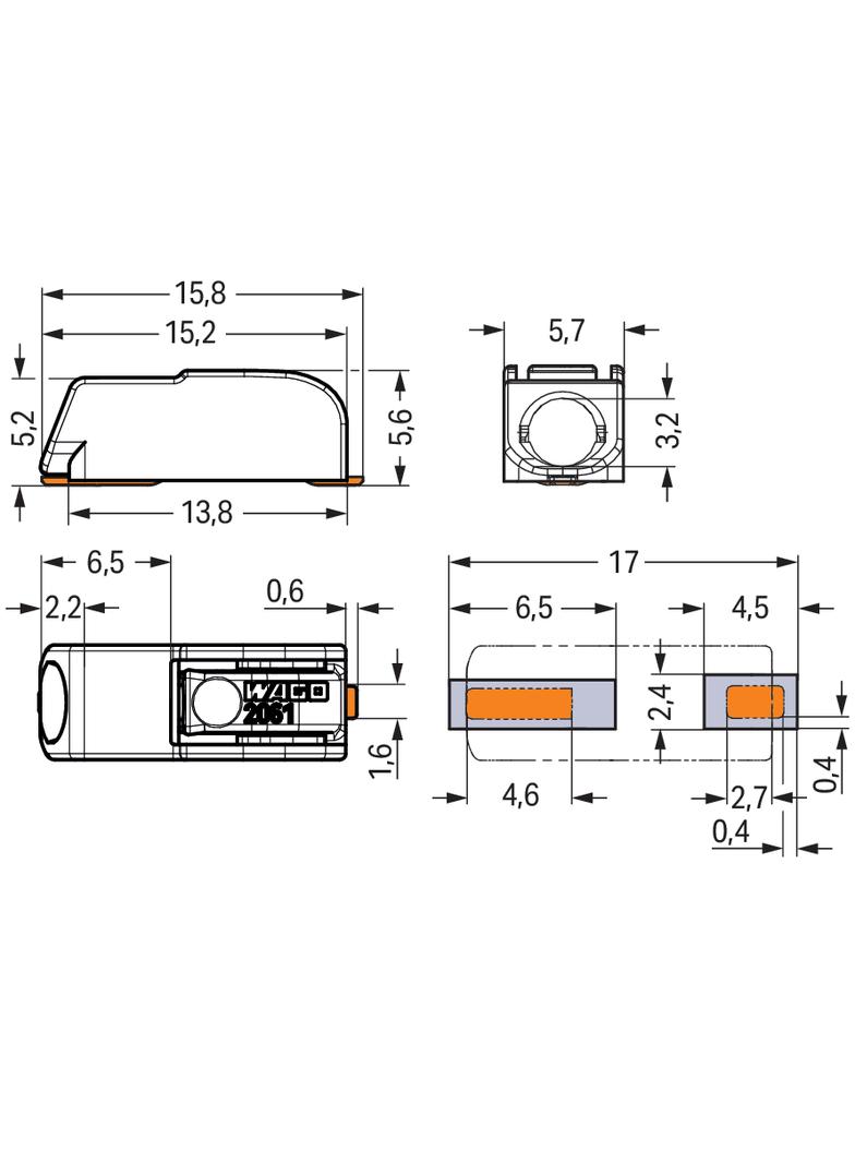 złączka SMD do płytek drukowanych z przyciskami
