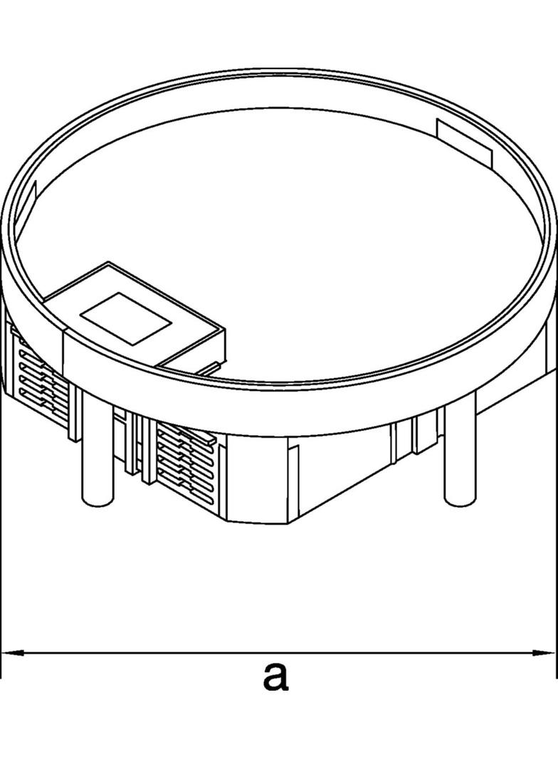 tehalit.VE-EE Pokrywa uchylna IP30 5kN EKR06 fi215 25mm stal nierdzewna