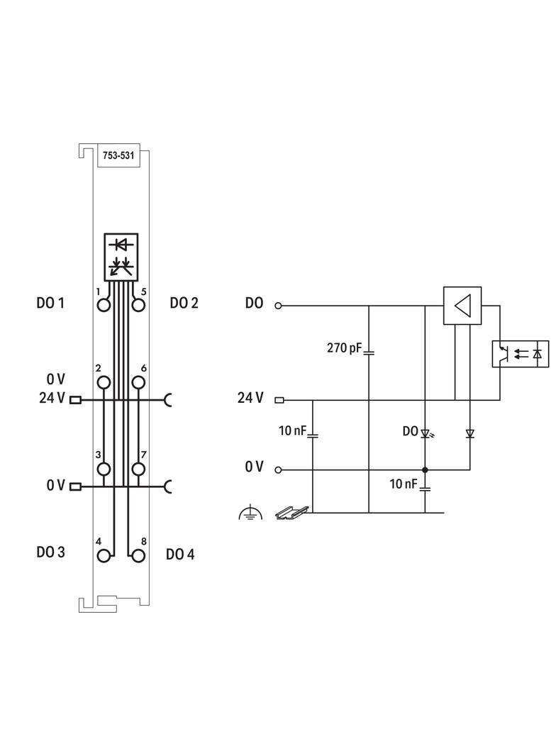 4-kanałowy moduł wyjść dwustanowych