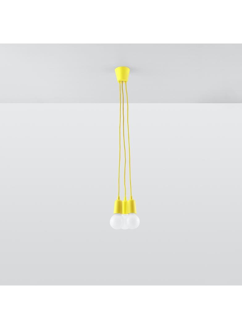 Sollux Lampa wisząca DIEGO 3 żółta SL.0579