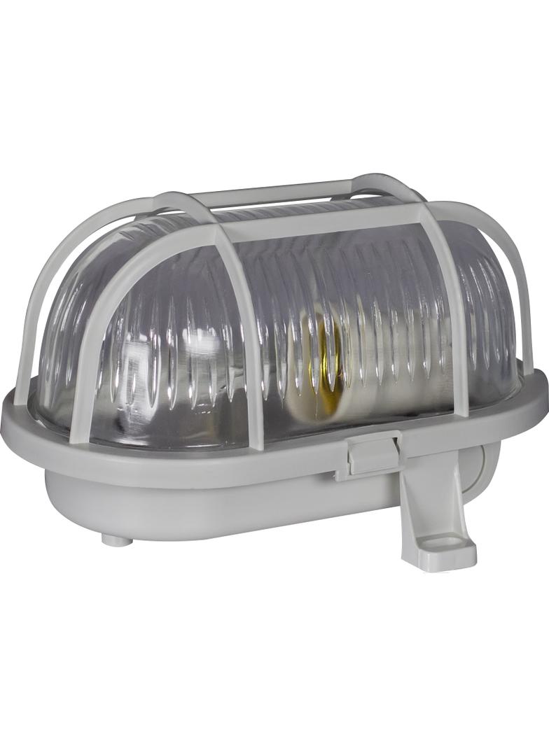 Oprawa kanałowa z siatką plastik, owalna 60W, podstawa szara IP 44 NOWOŚĆ