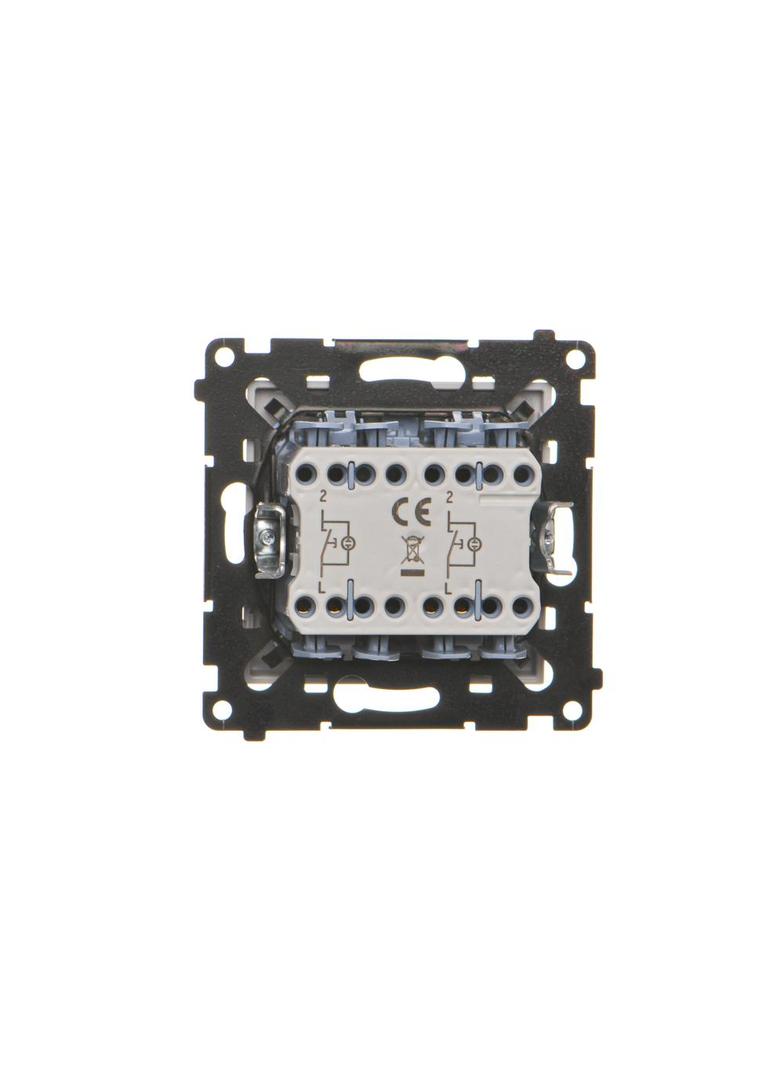 Simon 55 Przycisk zwierny podwójny zwierny bez piktogramu – osobne podświetlenie dla każdego klawisz