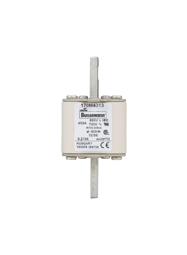 450A 690V IEC 1E/86 aR FUSE Wkładka szybka 450A AC 690V rozmiar 1 53x69x111 mm aR IEC 170M4313 EATON