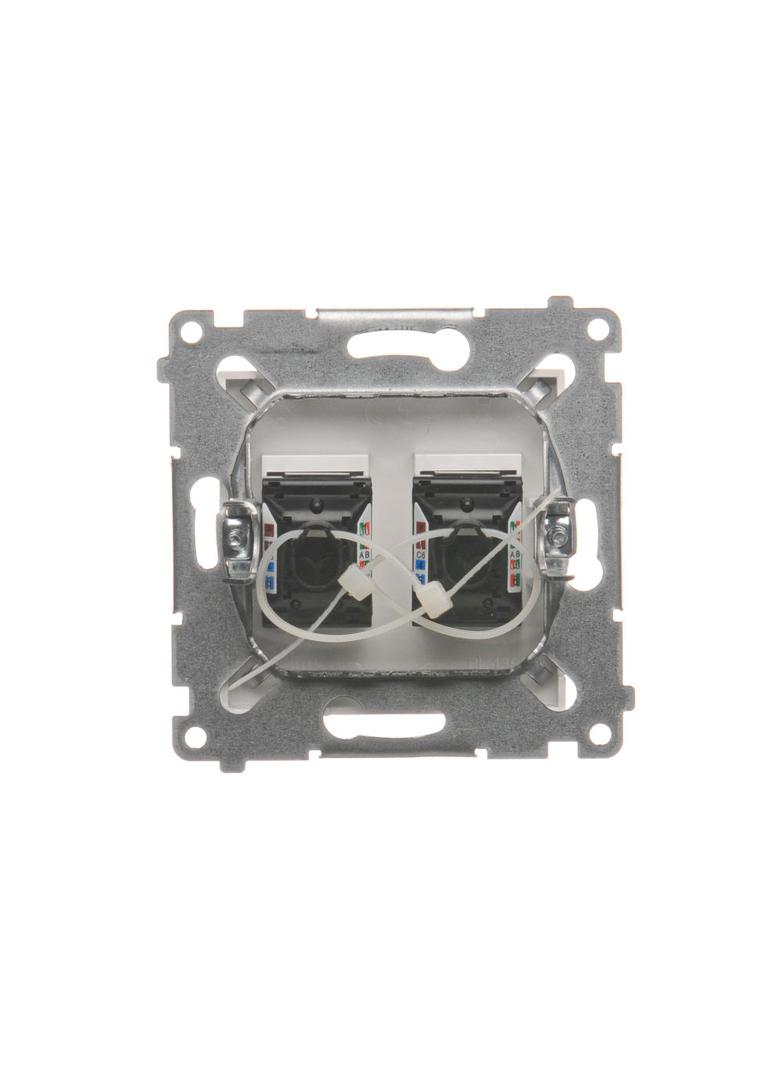 Simon 54 Gniazdo komputerowe podwójne z przesłoną