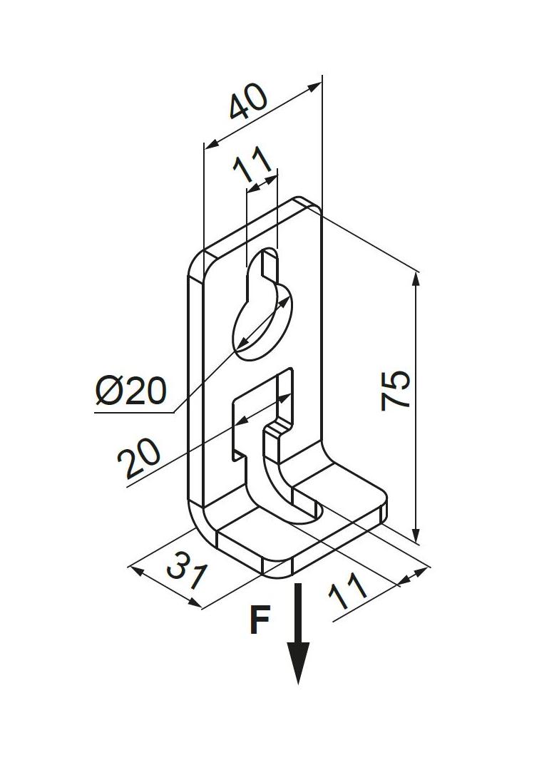 WPV Wieszak pręta 5,0 mm