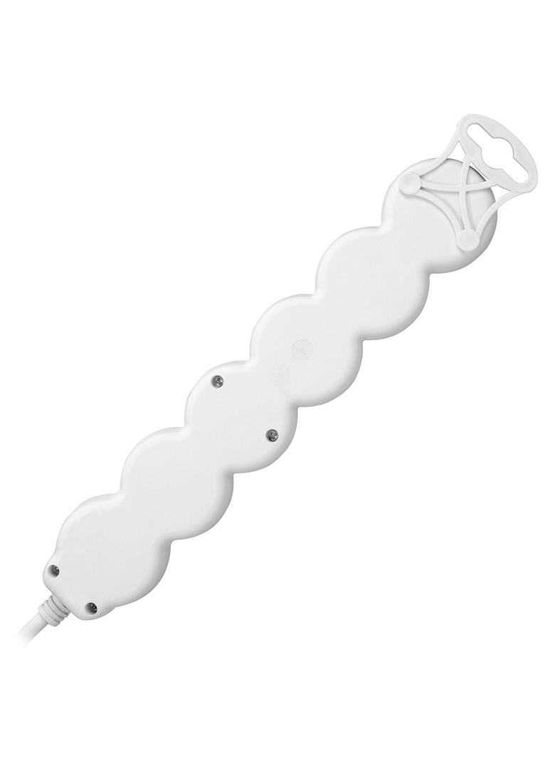 Przedłużacz 5-krotny 2P+Z, z wyłącznikiem, 3m H05VV-F 3x1,5mm2, Imax=16A, płaska wtyczka, biały ES-7/W/3 ORNO
