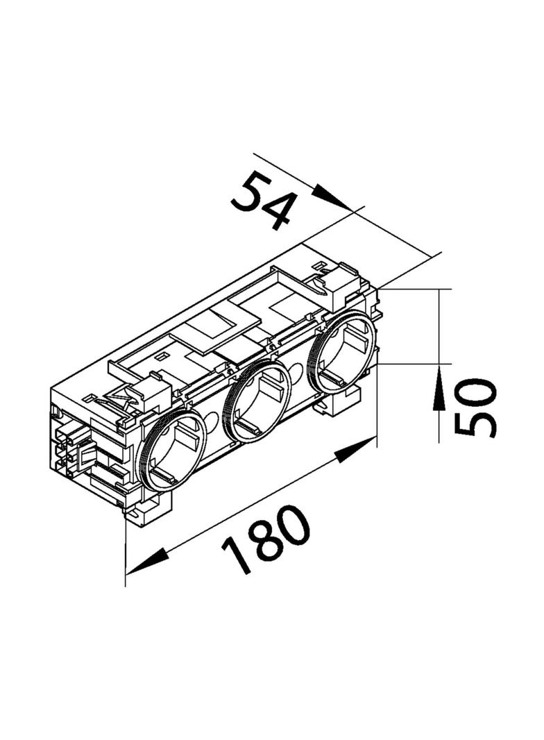tehalit.WA Gniazdo SCHUKO 3-krotne połączenie WAGO montaż krawędziowy czerwony GS30013020 HAGER