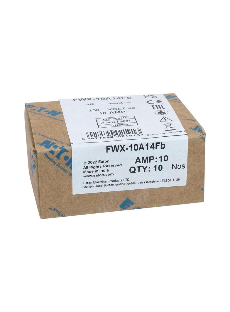 10A 250V AC 14X51mm S/COND FERRULE FUSE Wkładka szybka 10A AC 250V DC 250V 14x51 mm aR UL FWX-10A14F