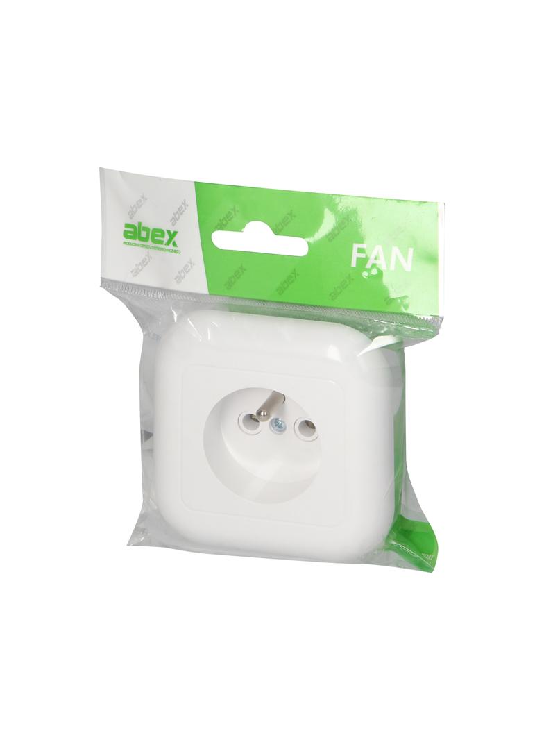 Gniazdo pojedyncze podtynkowe 2p+Z 16A, 250V, FAN, biały