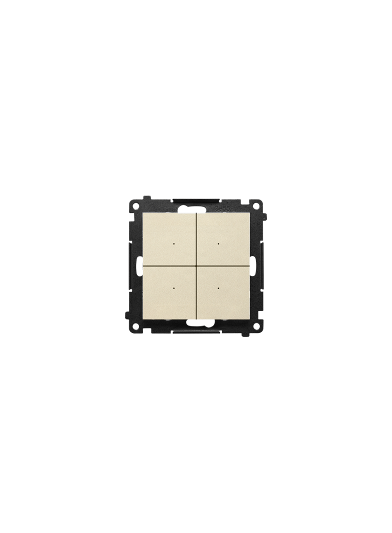 Simon 55 Łącznik/Przycisk zwierny 4-krotny elektroniczny Szampański mat TEW4.01/144 KONTAKT