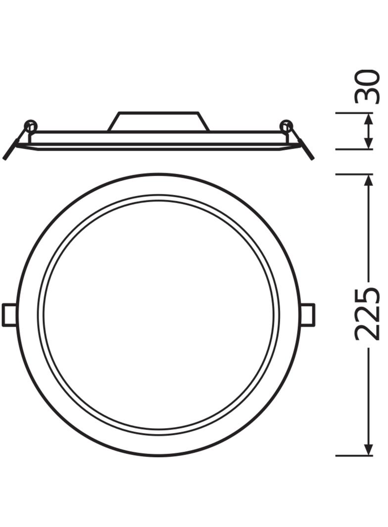Panel LED Podtynkowy wpuszczany 18W 6500K DOWNLIGHT Slim DN210 okrągły 4058075079137 LEDVANCE