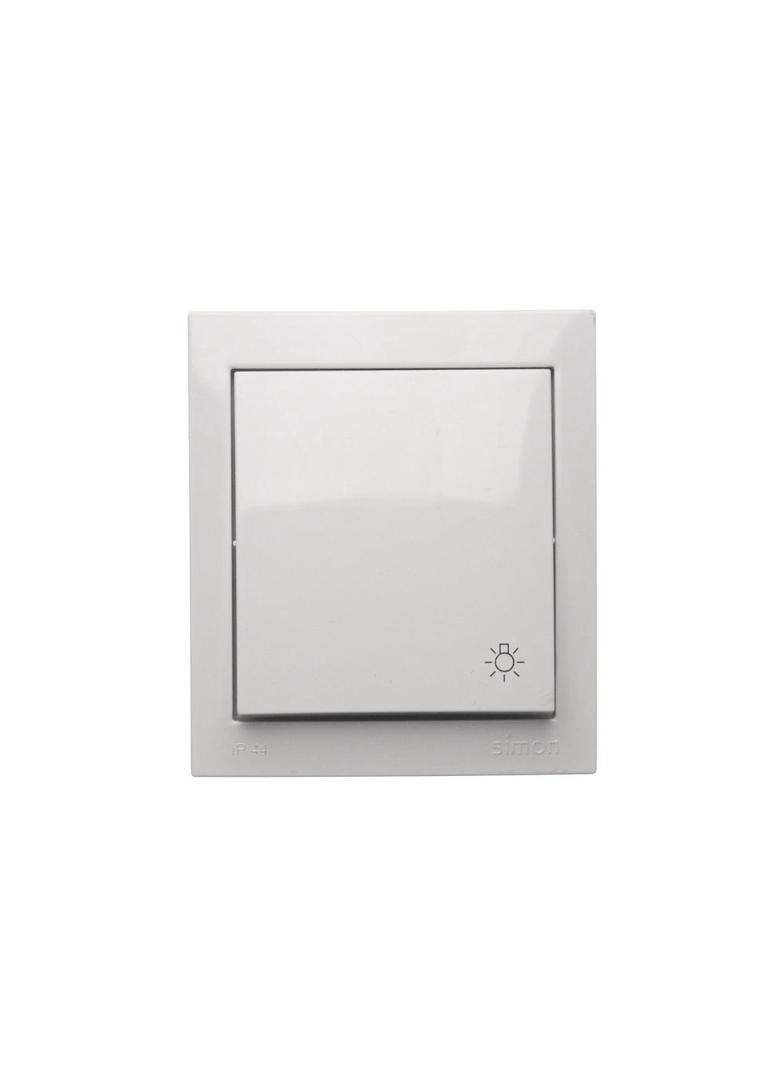 Simon Aquaclick Przycisk światło 10AX 250V zaciski śrubowe, biały