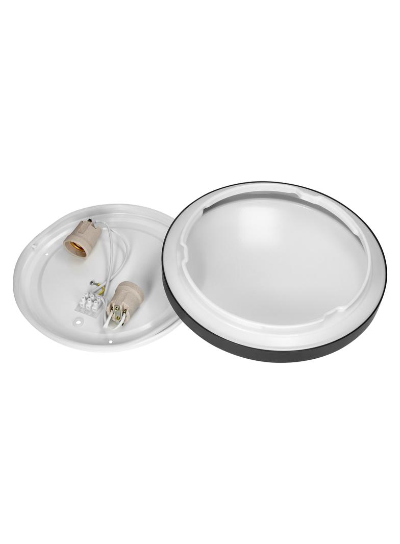 Lampa sufitowa SELENE plafon 2xE27 2x60W klosz matowy IP54 czarny CL/2XE27-10/B ORNO