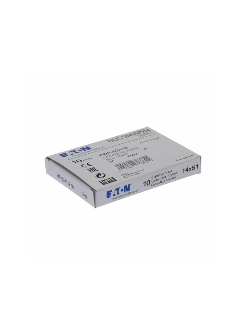 8AMP 690V AC gR 14X51mm FUSE W/O STRIKER Wkładka szybka 8A AC 690V 14x51 gR IEC UL FWP-8G14F EATON