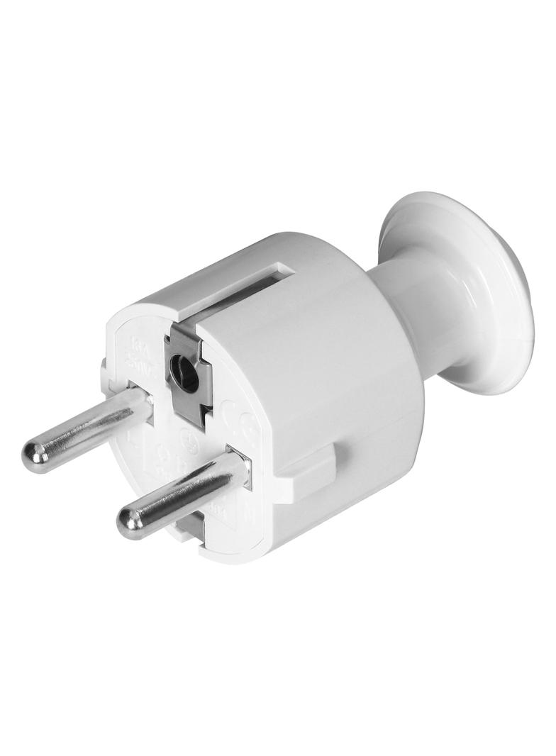 Wtyczka prosta Uni-Schuko 16A, 230V, biała
