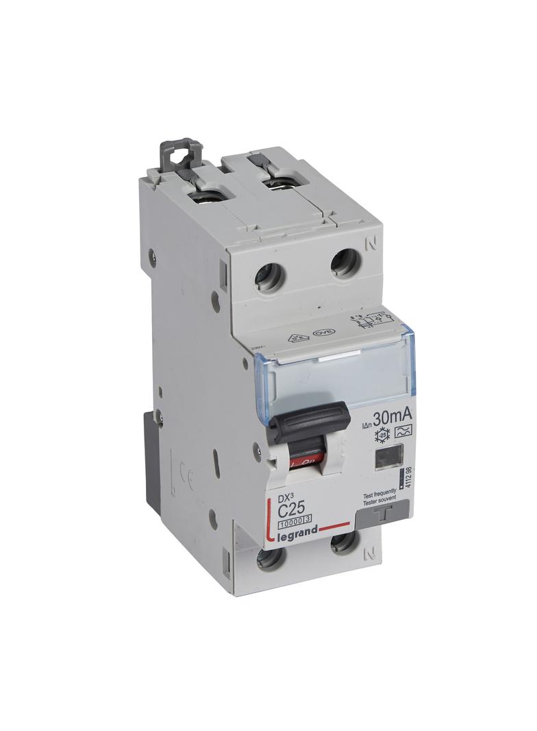 WYŁĄCZNIK RÓŻNICOWONADPRĄDOWY P 312 2P C 25A 30MA TYP A 10KA SERII DX3, Legrand