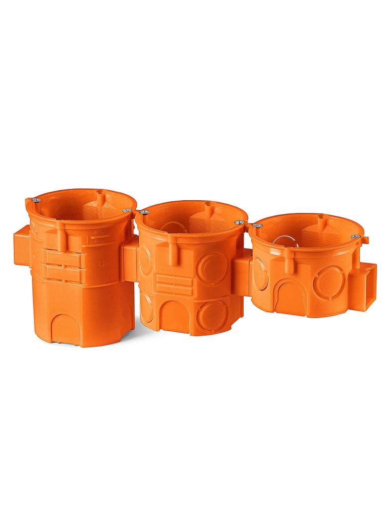 S60GF ,  Puszka podtynkowa O 60 szeregowa, ekstra - głęboka - 80 mm, pomarańczowy