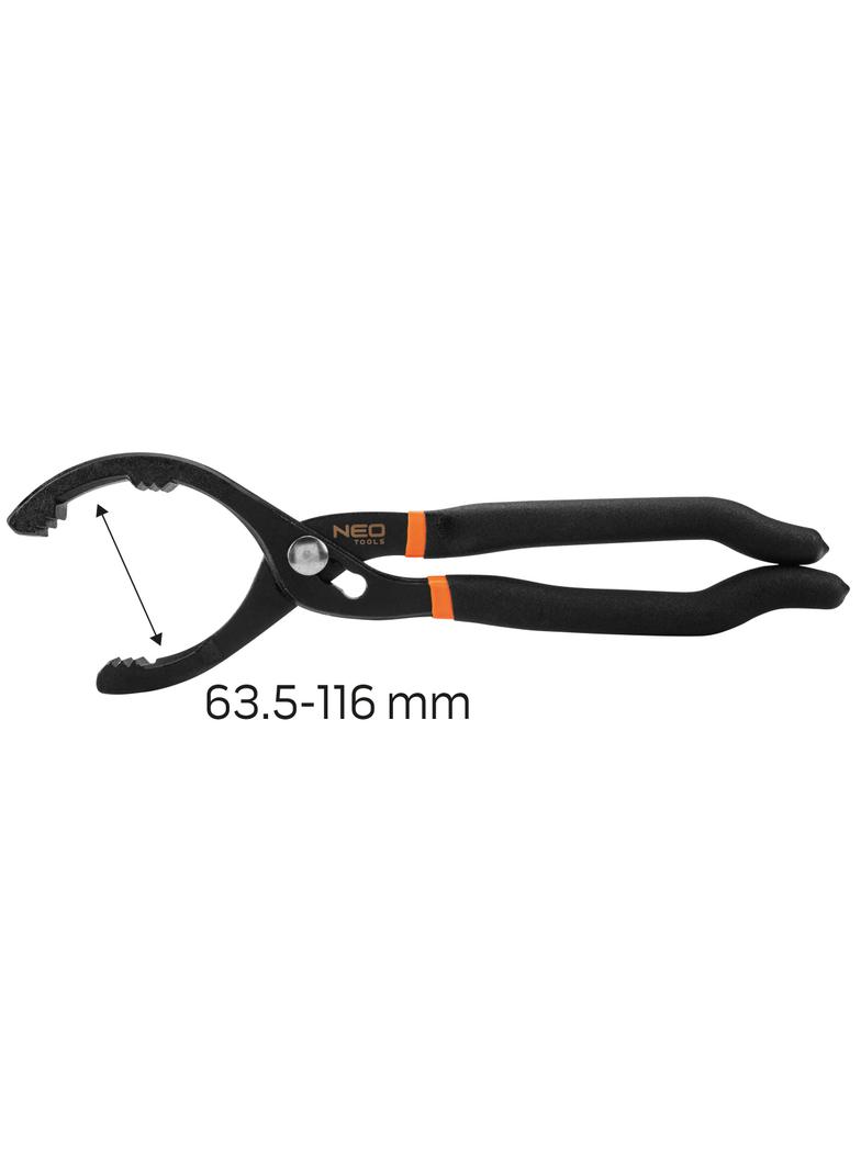 Klucz odgięty szczypcowy (20°) do filtrów oleju 63.5 - 116 mm