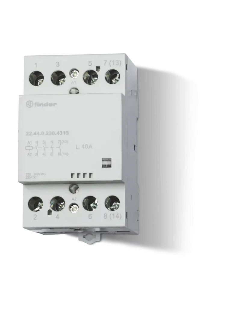 Stycznik modułowy 3 Z + 1 R; 40A; 120V AC/DC; mech. wskaźnik zadziałania