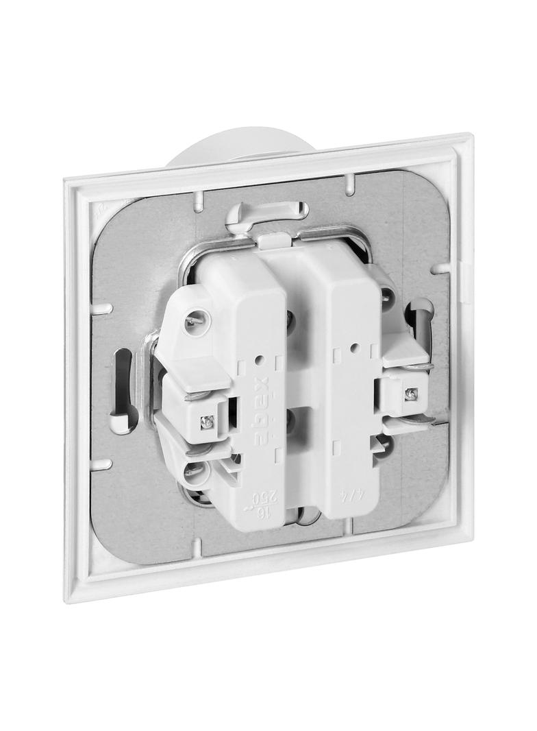 Gniazdo podwójne podtynkowe 2x2P+Z Luna, 16A, 250V, PT-6LR, biały