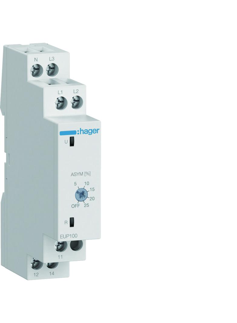 Przekaźnik kontroli faz i asymetrii 3-fazowy 1xNO/NC