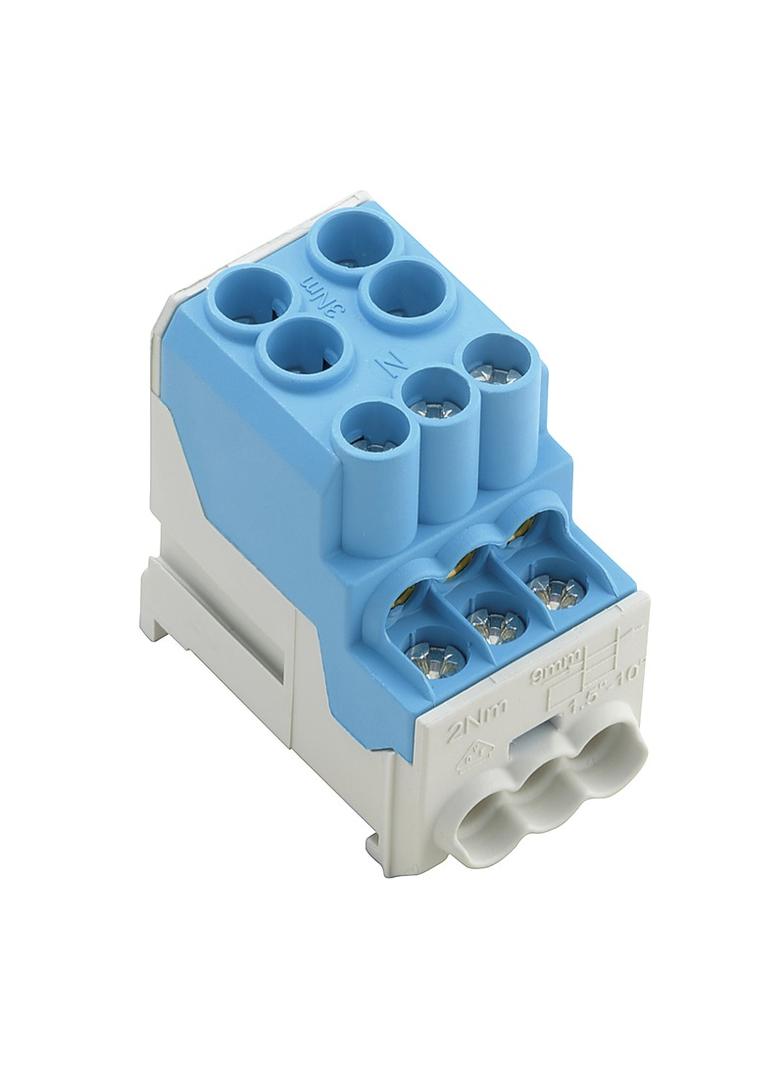 WPD 100 2X25/6X10 BL Złączka szynowa przelotowa, nr katalogowy 1561920000