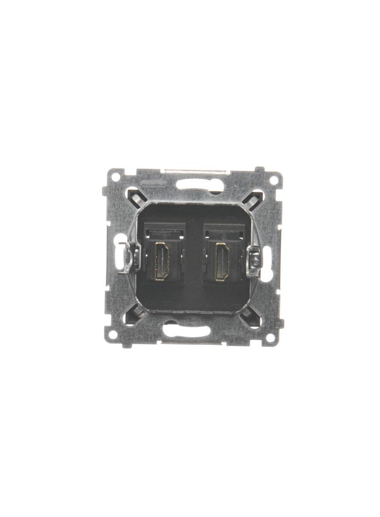 Simon 54 Gniazdo HDMI podwójne brąz mat