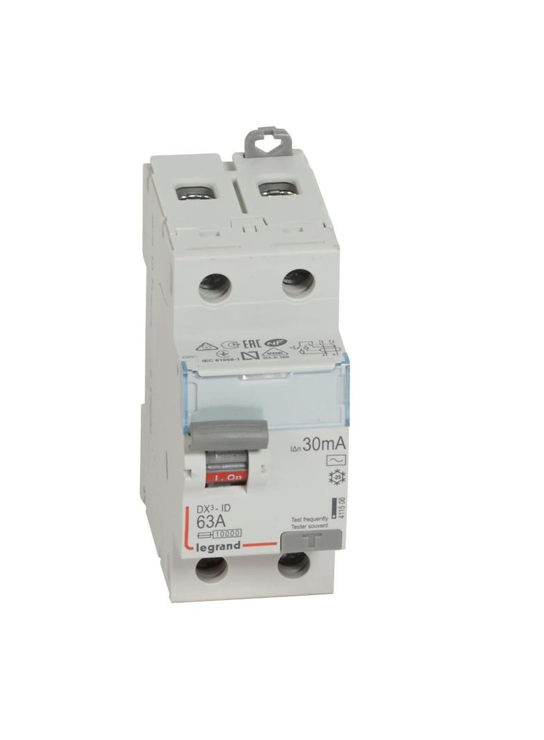 WYŁĄCZNIK RÓŻNICOWOPRĄDOWY P 302 2P 63A 30MA TYP AC SERII DX3, Legrand