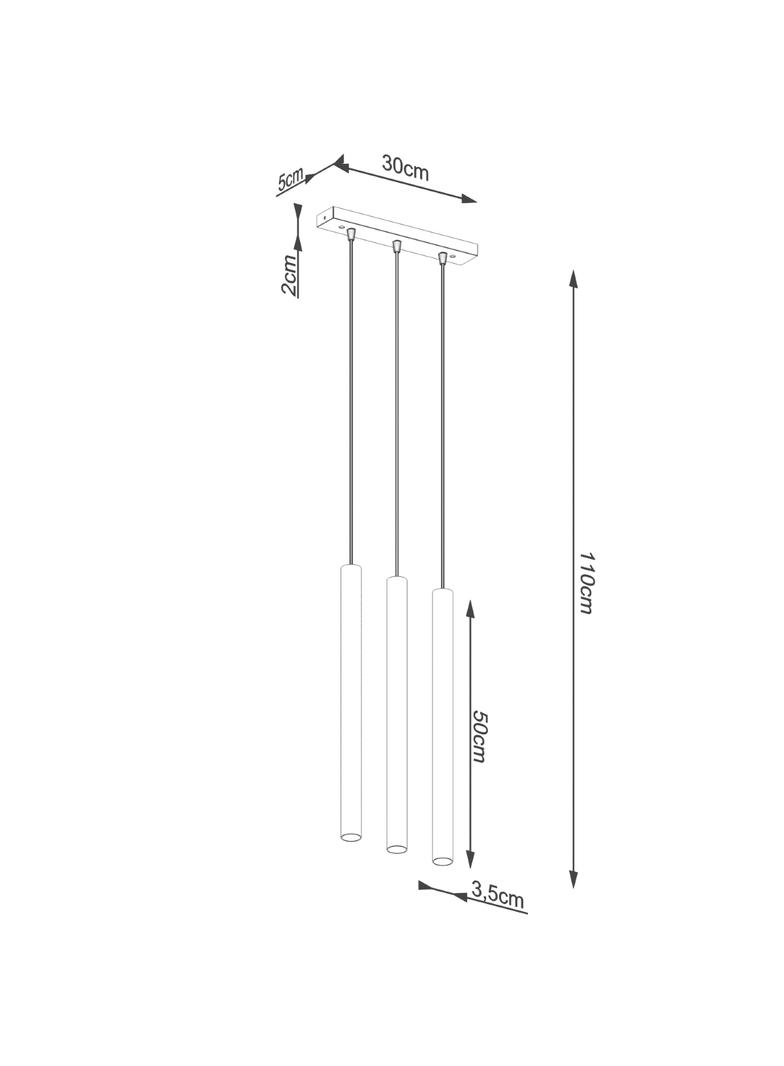 Sollux Lampa wisząca PASTELO 3L beton SL.1272