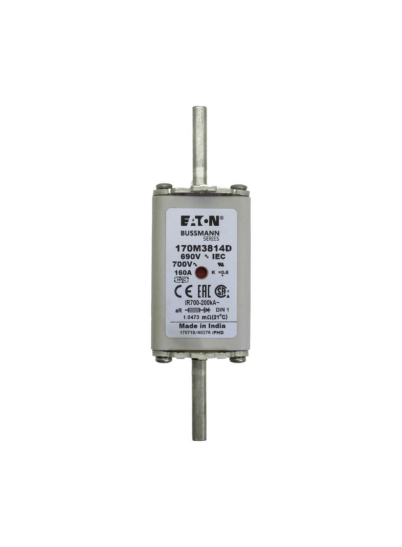 FUSE 160A 690V aR DIN 1 HSDNH Wkładka szybka 160A 690V aR DIN 1 podwójny wskaźnik 170M3814D EATON