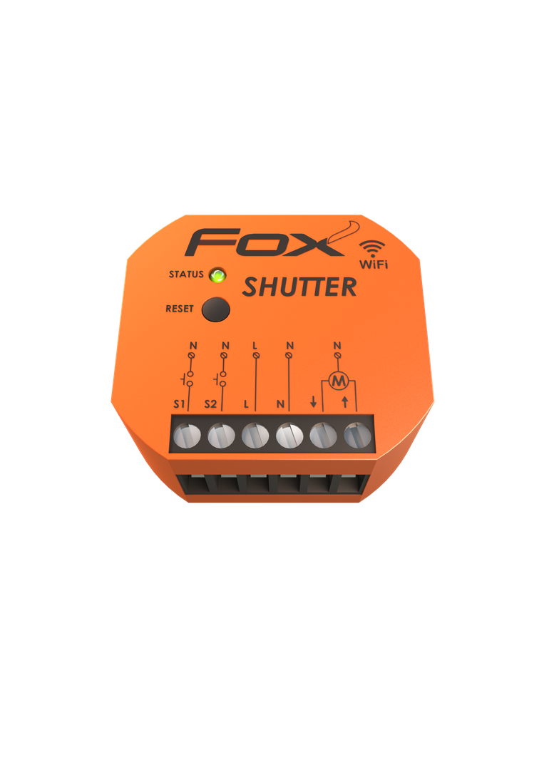 SHUTTER Dopuszkowy sterownik rolet Wi-Fi z silnikiem 230V
