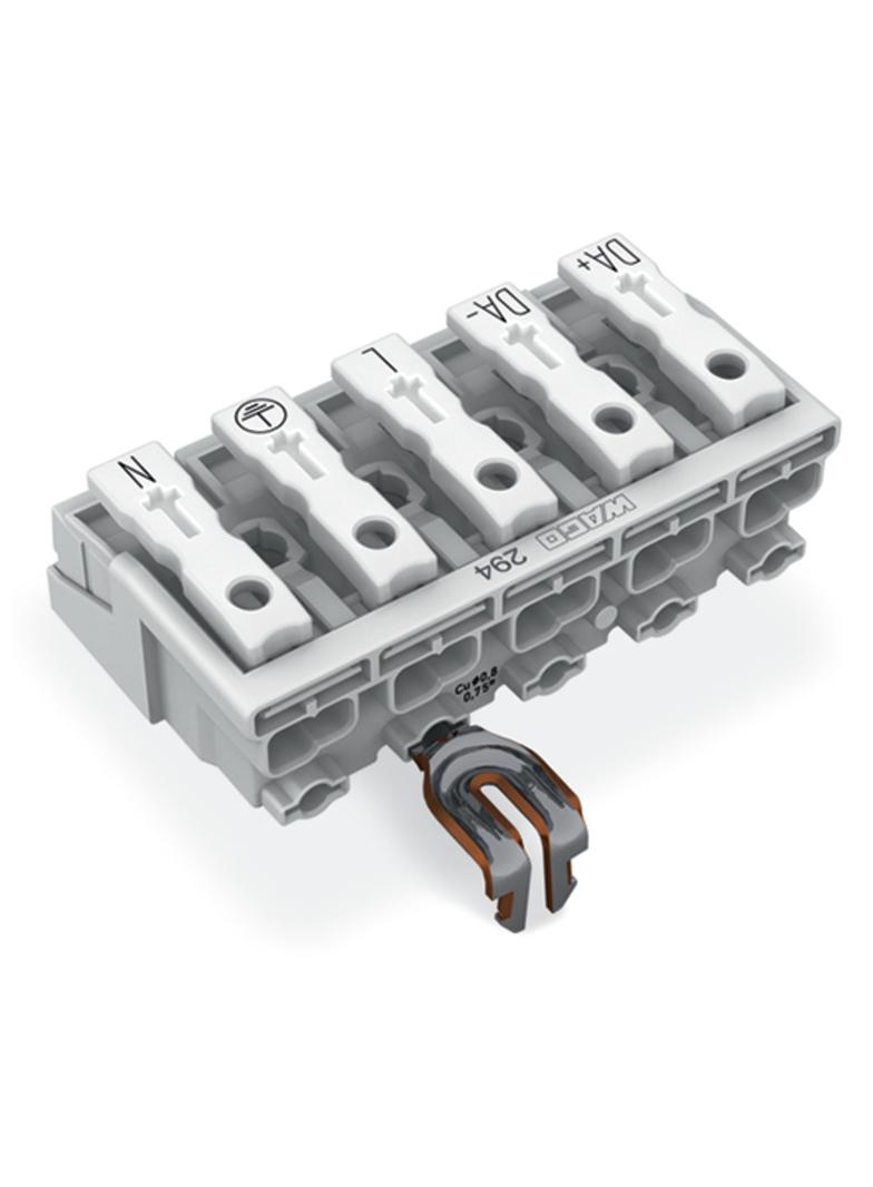 złączka zasilająca 5-biegunowa bez stopek ze stykiem PE