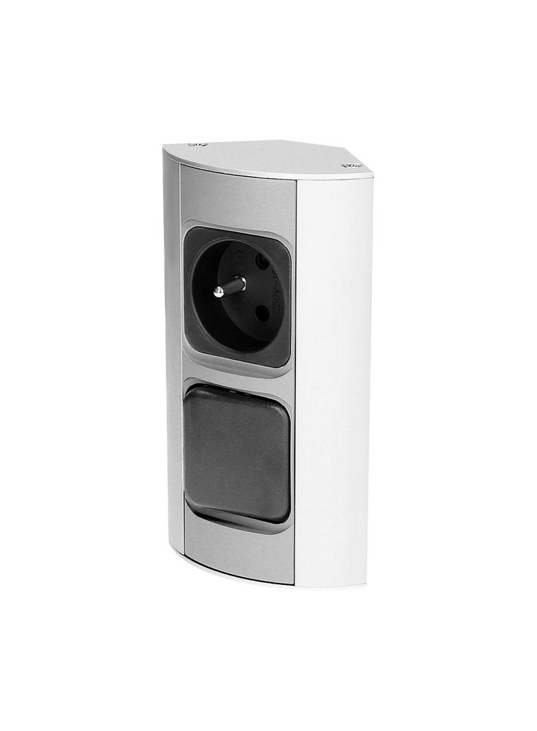 Gniazdo meblowe z wyłącznikiem, 1x2P+Z OR-AE-1302 ORNO