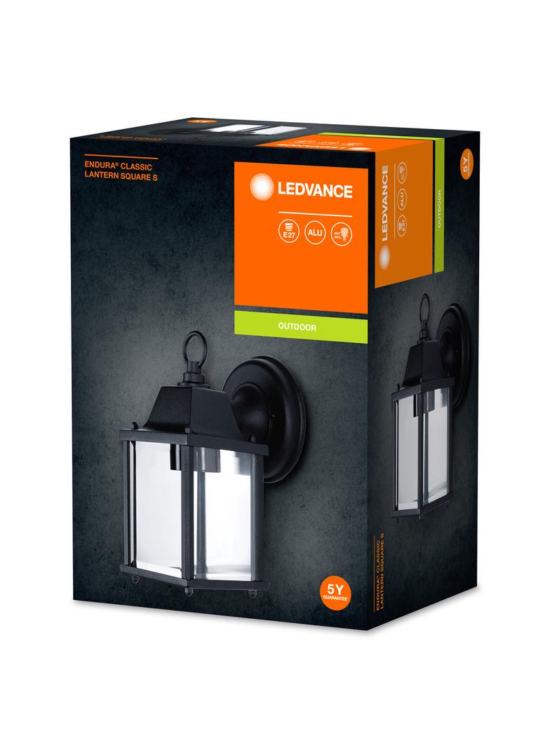 ENDURA CLASSIC LANTERN SQ S E27 BK LEDV Oprawa zewnętrzna