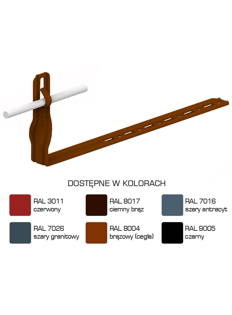 AN-23K/LA/-N Uchwyt dach.regul.skr.Z-zag. L=42cm,H=13,5cm /LA/