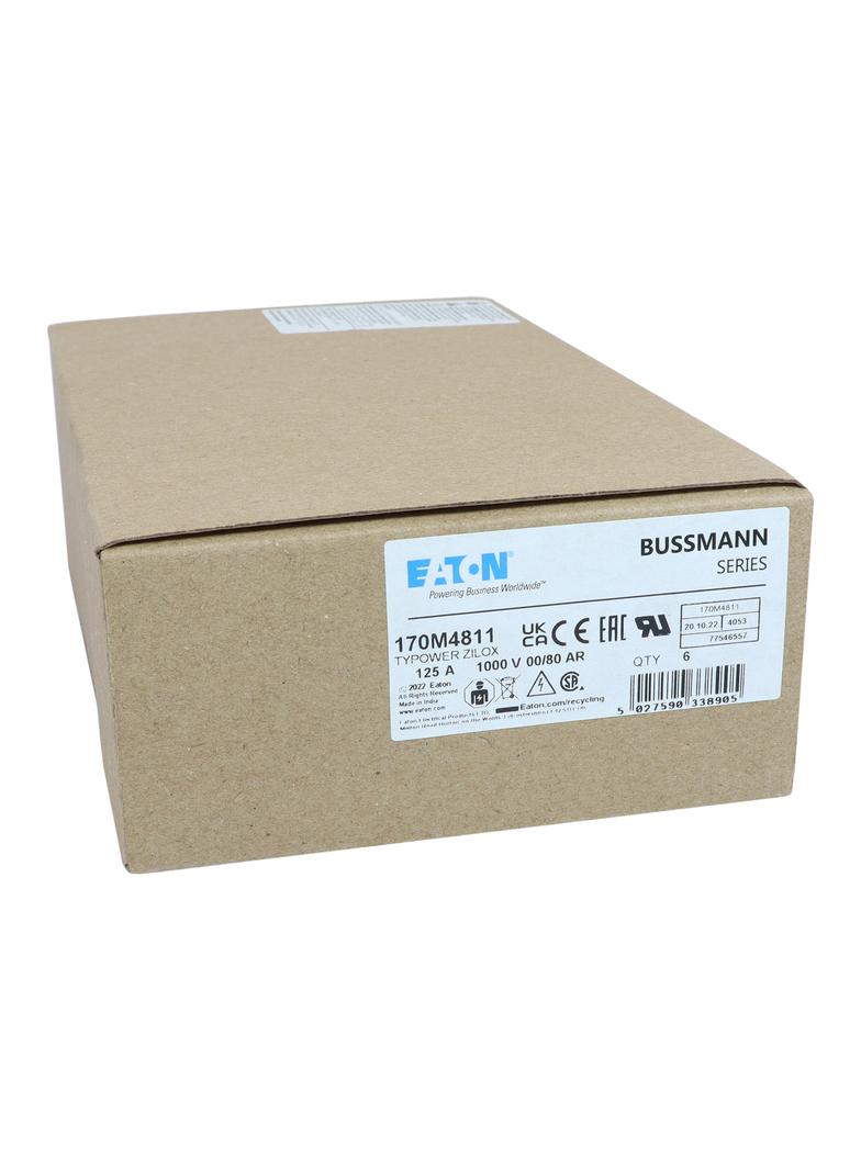 125A 1000V 00/80 aR INDICATOR FUSE Wkładka szybka 125A AC 1000V rozmiar 00 30x47x98 mm aR D 170M4811