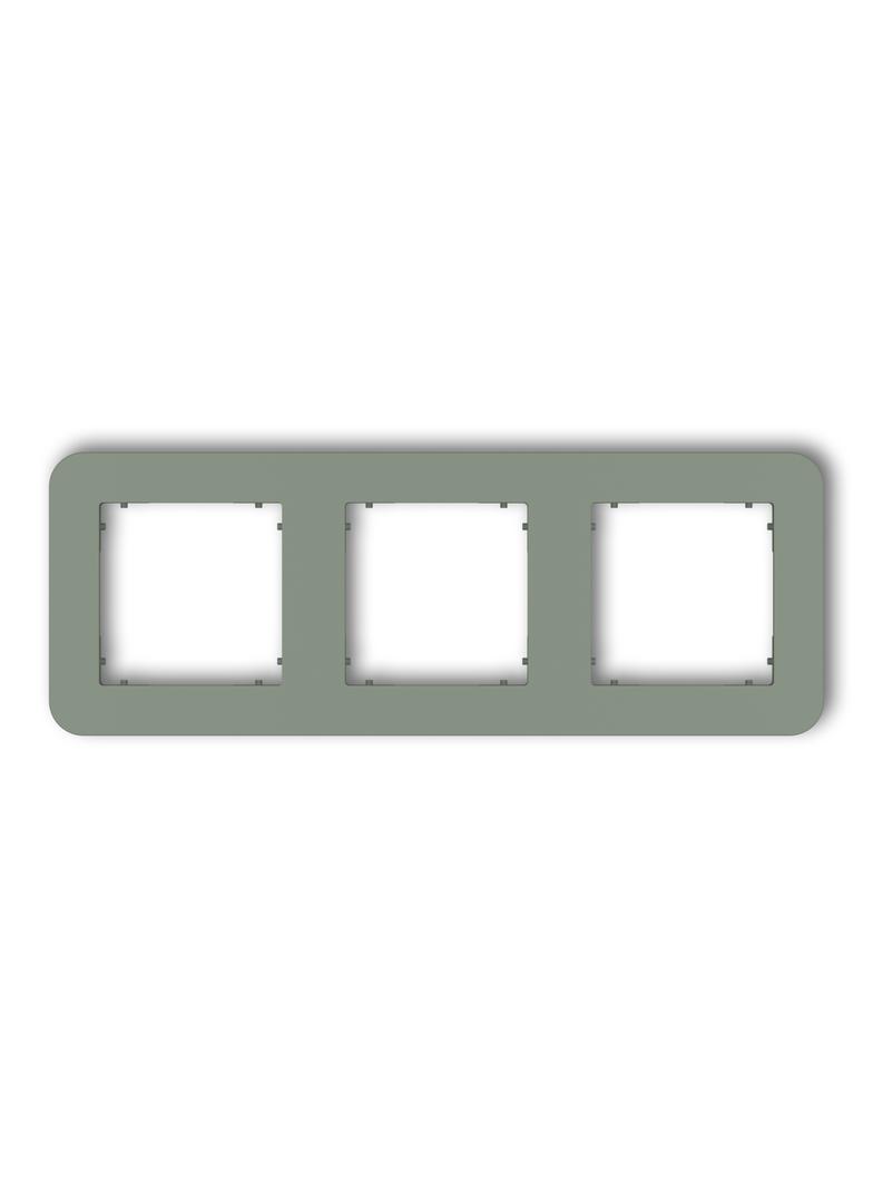 MINI Ramka uniwersalna potrójna zaokrąglona z tworzywa szałwiowy