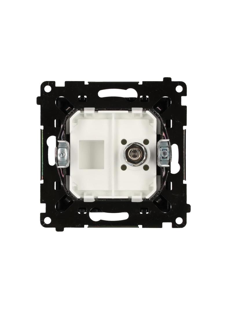 Simon 55 Gniazdo ekwipotencjalne pojedyncze Czarny mat