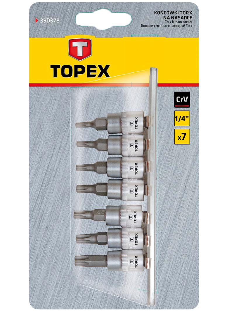 Końcówki Torx na nasadce 35 mm, zestaw 7 szt.