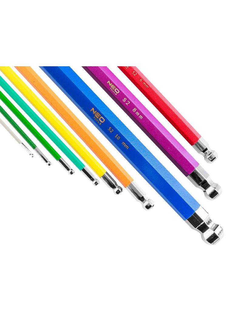 Klucze sześciokątne 1.5-10 mm, zestaw 9 szt.