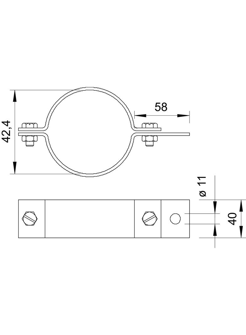 303/DIN, UCHWYTY RUROWE 1 1/4" DIN 488