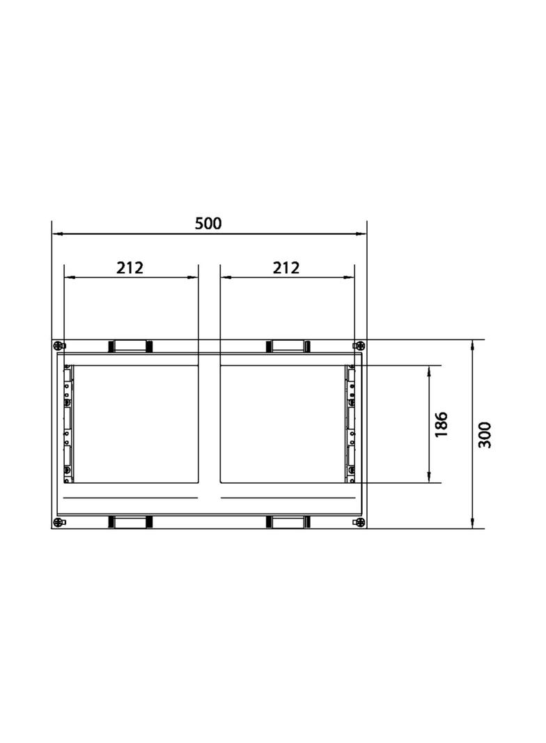 univers N Blok dla szyn zbiorczych poziomych 300x500mm UE22E4B HAGER