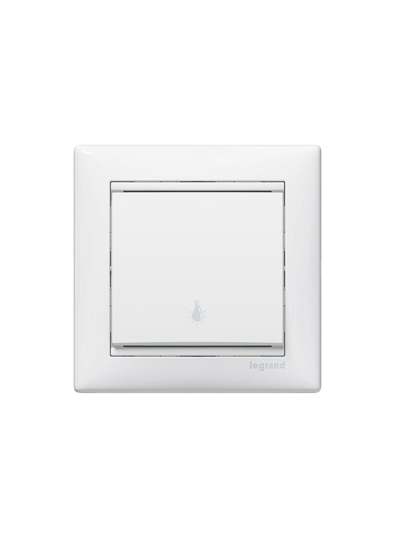 VALENA PRZYCISK JEDNOBIEGUNOWY Z SYMBOLEM LAMPY KREM 10A-250V~, Legrand