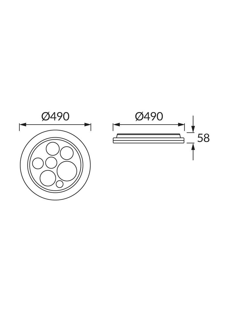 Plafoniera DROPS LED C 48W 03866 IDEUS