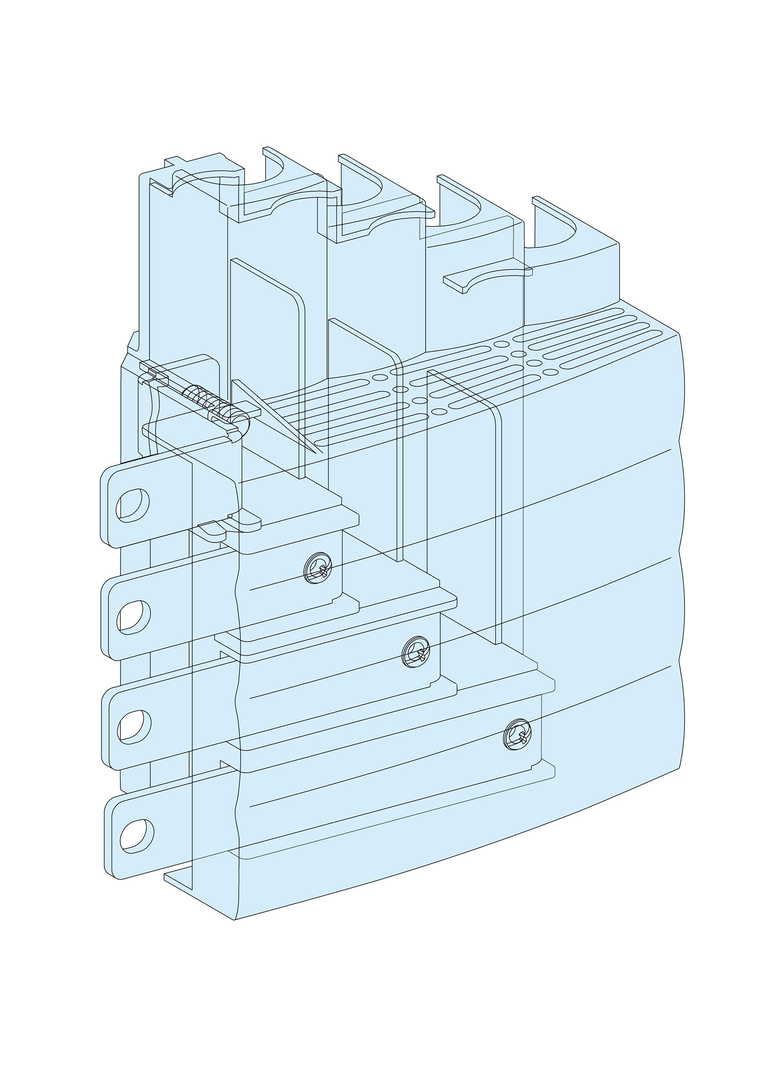 Rozdzielnice PrismaSet, blok przyłączeniowy dla kabli od góry do NSX-INS250